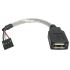 StarTech.com USB 2.0 Cable, Female 4 Pin IDC to Female USB A  Cable, 15cm