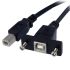 Cable USB 2.0 StarTech.com, con A. USB B Macho, con B. USB B Hembra, long. 300mm