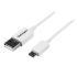 Cable USB 2.0 StarTech.com, con A. USB A Macho, con B. Micro USB B Macho, long. 1m, color Blanco