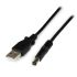 StarTech.com USB 2.0 Cable, Male USB A to Male Barrel Power Connector Cable, 1m