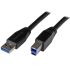 StarTech.com USB线, USB A公插转USB B公插, 1m长, USB 3.0, 蓝色