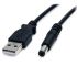 StarTech.com Male USB A to Male Barrel Power Connector Cable, USB 2.0, 2m