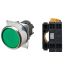 Omron A22N Green Push Button Complete Unit, 22mm Cutout, Momentary Actuation, 2NO/NC, Round Style