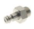 RS PRO Brass Male Coupler Nipple, G 1/4 Male 1/4in Threaded