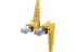 HARTING Cat6a All Directions Male RJ45 to All Directions Male RJ45 Ethernet Cable, S/FTP, Yellow PUR Sheath, 0.5m,