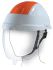 Sibille Schutzhelm, mit Kinnriemen und Augenschutz, PC Orange' Weiß
