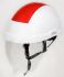 Sibille Schutzhelm, mit Kinnriemen, verstellbar und Augenschutz, ABS, PC Rot, Weiß