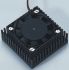 Heatsink, Universal Square Alu with fan, 1.4K/W, 53.34 x 53.34 x 20mm, Conductive Adhesive