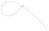 SES Sterling Cable Tie, Self Lock Head, 370mm x 3.6 mm, Natural Polyamide, Pk-100