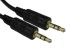 RS PRO Male 3.5mm Stereo Jack to Male 3.5mm Stereo Jack Aux Cable, Black, 1.2m