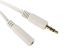 RS PRO Male 3.5mm Stereo Jack to Female 3.5mm Stereo Jack Aux Cable, White, 1.2m