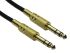 RS PRO Male 6.35mm Stereo Jack to Male 6.35mm Stereo Jack Aux Cable, Black, 3m