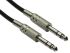 RS PRO Male 6.35mm Stereo Jack to Male 6.35mm Stereo Jack Aux Cable, Black, 20m