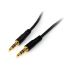 Startech Male 3.5mm Stereo Jack to Male 3.5mm Stereo Jack Aux Cable, Black, 900mm