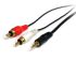 StarTech.com Male 3.5mm Stereo Jack to Male RCA x 2 Aux Cable, Black, 900mm