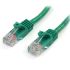 StarTech.com Cat5e Male RJ45 to Male RJ45 Ethernet Cable, U/UTP, Green PVC Sheath, 3m, CM Rated
