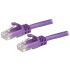 StarTech.com Cat6 Ethernet Cable, RJ45 to RJ45, UTP Shield, Purple PVC Sheath, 5m
