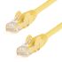 Cable Ethernet Cat6 U/UTP Startech de color Amarillo, long. 15m, funda de PVC, Calificación CMG