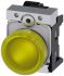 Siemens, SIRIUS ACT, Panel Mount Yellow LED Indicator, 22mm Cutout, Round, 24V ac/dc