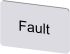Siemens 按钮标识牌 标签板, "Fault"文字, SIRIUS ACT 3SU19系列