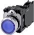 Siemens SIRIUS ACT 3SU11 Series Illuminated Push Button Complete Unit, 22mm Cutout, SPST, IP66, IP67, IP69(IP69K)