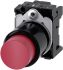 Siemens 红色圆形按钮, Φ22mm开孔, Φ29.5mm按钮, 瞬时, IP66, IP67, IP69K, SIRIUS ACT 3SU12系列