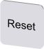 Siemens 按钮标识牌 标签板, "Reset"文字, SIRIUS ACT 3SU19系列