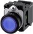 Siemens 带灯按钮开关, Φ22mm开孔, 蓝色圆形塑料, 单刀单掷, IP66, IP67, IP69(IP69K), SIRIUS ACT 3SU11系列