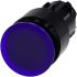 Siemens 蓝色圆形按钮头, Φ22mm开孔, Φ30mm按钮, 闭锁, IP66, IP67, IP69K, SIRIUS ACT 3SU10系列