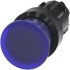 Siemens SIRIUS ACT 3SU10 Series Blue Momentary Push Button Head, 22mm Cutout, IP66, IP67, IP69K