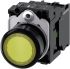 Siemens 带灯按钮开关, Φ22mm开孔, 黄色圆形塑料, 单刀单掷, IP66, IP67, IP69(IP69K), SIRIUS ACT 3SU11系列