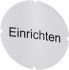Siemens 按钮标识牌 插入标签, "Einrichten"文字, SIRIUS ACT 3SU19系列