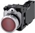 Siemens SIRIUS ACT 3SU11 Series Illuminated Push Button Complete Unit, 22mm Cutout, SPST, IP66, IP67, IP69(IP69K)