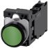 Siemens SIRIUS ACT Series Push Button Complete Unit, 22mm Cutout, SPST, IP66, IP67, IP69(IP69K)