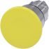 Siemens SIRIUS ACT Series Yellow Round Push Button Head, Latching Actuation, 22mm Cutout