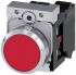 Siemens 红色圆形按钮开关, Φ22mm面板开孔, 单刀单掷, 3SU1150-0AB20-3CA0