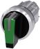 Siemens SIRIUS ACT 3-position Selector Switch Head, Momentary, 22mm Cutout