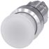 Siemens SIRIUS ACT Series White Round Push Button Head, Momentary Actuation, 22mm Cutout