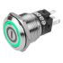 EAO 82 Series Illuminated Push Button Switch, Latching, Panel Mount, 19mm Cutout, SPDT, Green LED, 240V, IP65, IP67