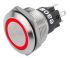 EAO 82 Series Illuminated Push Button Switch, Momentary, Panel Mount, 22.3mm Cutout, SPDT, Red LED, 240V, IP65, IP67