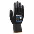 Uvex Phynomic XG Black Elastane General Purpose Work Gloves, Size 7, Small, Nitrile Foam Coating