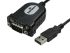 RS PRO Male 9 Pin D-sub to Male USB A Serial Cable, 200mm PVC