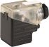 Conector de válvula DIN 43650 A Murrelektronik Limited, hembra, 2P+E, 110 V, 230 V CA/cc, con circuito de protección,