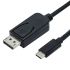 Roline Male DisplayPort to Male USB C  Cable, 1m