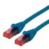 Roline Cat6 Male RJ45 to Male RJ45 Ethernet Cable, U/UTP, Blue LSZH Sheath, 300mm, Low Smoke Zero Halogen (LSZH)