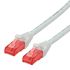 Roline Cat6 Male RJ45 to Male RJ45 Ethernet Cable, U/UTP, White LSZH Sheath, 300mm, Low Smoke Zero Halogen (LSZH)
