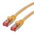 Cable Ethernet Cat6 S/FTP Roline de color Amarillo, long. 0.5m, funda de LSZH, Libre de halógenos y bajo nivel de humo