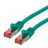 Roline Cat6 Male RJ45 to Male RJ45 Ethernet Cable, S/FTP, Green LSZH Sheath, 0.5m, Low Smoke Zero Halogen (LSZH)