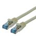 Roline Cat6a Ethernet Cable, RJ45 to RJ45, S/FTP Shield, Grey LSZH Sheath, 0.5m