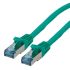 Roline Cat6a Male RJ45 to Male RJ45 Ethernet Cable, S/FTP, Green LSZH Sheath, 0.5m, Low Smoke Zero Halogen (LSZH)